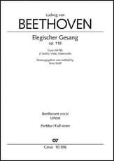 Elegischer Gesang, Op. 118 SATB choral sheet music cover